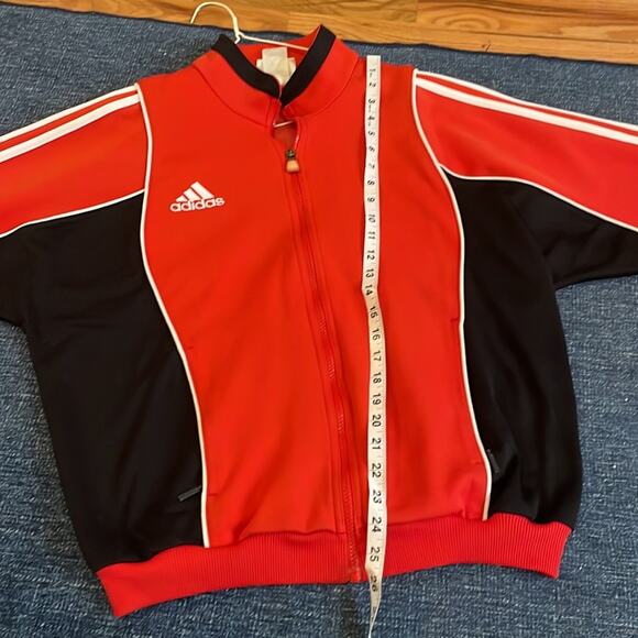 Vintage Adidas Zip Up Jacket - Stripe Logo - Size Large - Picture 5 of 7